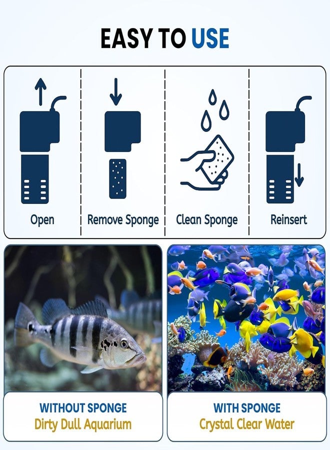 TRADESK Anky Aquarium Sponge Filter Refills Black Foam for Mechanical and Biological Filtration, Fresh & Salt Water Fish Tank Set of 5 - Image 5